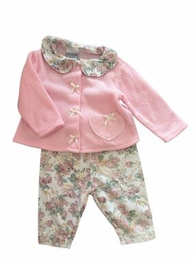 Mayfair Kids Vintage Cardigan And Legging Set- 6-9M
